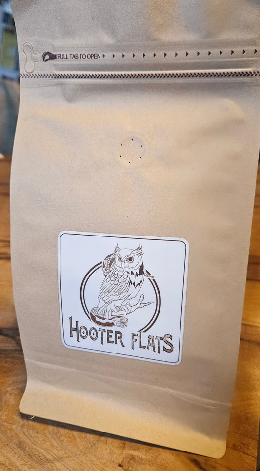Hooter Flats Custom Blend Whole Bean Espresso 12 0z